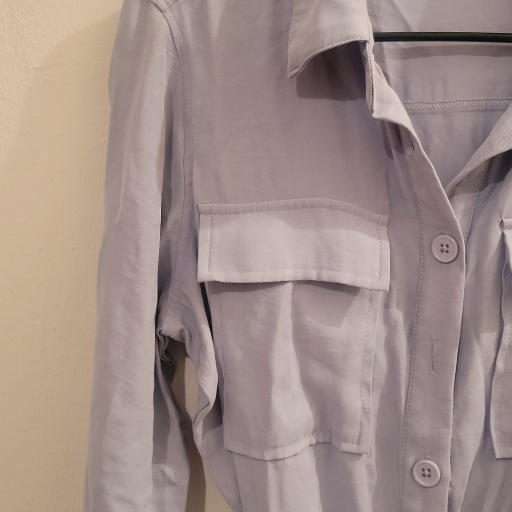 Lulu's safari romper in light blue color size xs Minimalist 70's Mod Squad - Picture 3 of 15